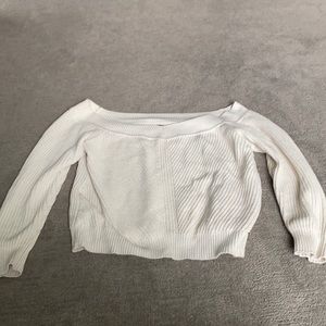 A&F Cream Off the Shoulder Sweater